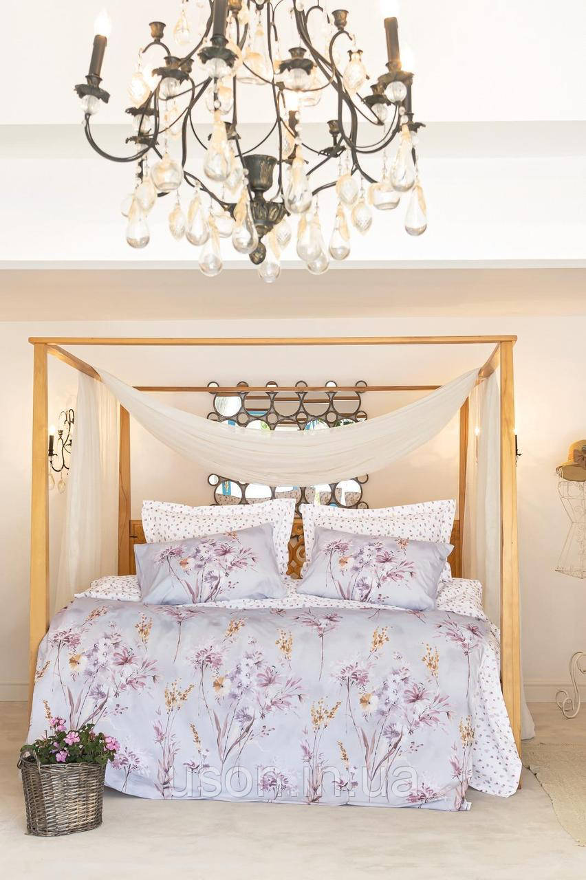 Комплект постільної білизни з рушником євро розмір Altinbasak ранфорс Ofelya Anew, фото 1