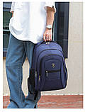 (47*32*12) Рюкзак сумка-usb для ноутбука Ділова повсякденна шкільна сумка Водонепроникна, фото 3