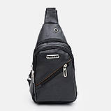 Чоловічий рюкзак через плече Monsen C1921bl-black, фото 2