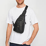 Чоловічий шкіряний рюкзак Keizer K14039bl-black, фото 2