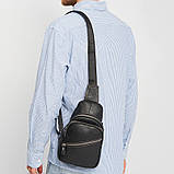 Чоловічий шкіряний рюкзак Keizer K11908bl-black, фото 2