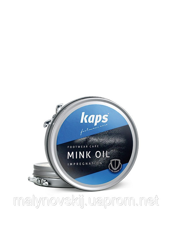 НОРКЕ МАСЛО для взуття Kaps Mink Oil 100 мл у жерстяній баночці БЕСЦВЕТНЕ