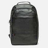 Чоловічий шкіряний рюкзак Keizer K1883-black, фото 2