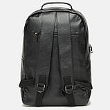 Чоловічий шкіряний рюкзак Keizer K1883-black, фото 4