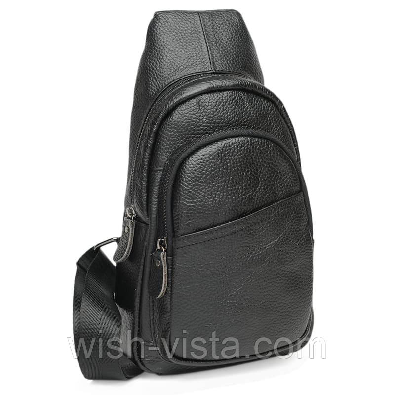 Чоловічий шкіряний рюкзак Keizer K16802-black, фото 1