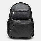 Чоловічий шкіряний рюкзак Borsa Leather K12626-black, фото 2