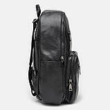 Чоловічий шкіряний рюкзак Borsa Leather K12626-black, фото 4