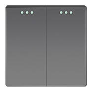 Wi-Fi регулятор теплої підлоги + Вимикач 2 клавіші 1DAL | Сірий (P157-SW2G-TR.WF.GR), фото 3