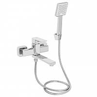 Змішувач для ванної Lidz Dozorca 0051 з коротким поворотним гусаком LDDOZ0051CRM45404