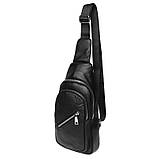 Чоловічий шкіряний рюкзак Borsa Leather k16603-black, фото 4