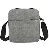 Міський рюкзак RIAS 1935 з USB + Сумка + Гаманець Grey (3_04145), фото 7