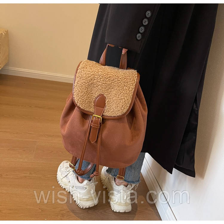 Рюкзак жіночий Volix Italian Bags Коричневий 27х17х26 см (id_1243), фото 1