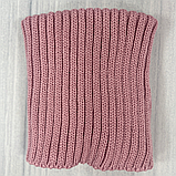 М 90058 Комплект для дівчинки: шапка на флісі з помпоном і вушками і хомут, 1-5 років, різні кольори, фото 6