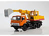 Модель Вантажівка Екскаватор ЕО-3532 (КАМАЗ-5511) оранжево-жовтий | SSM, фото 5