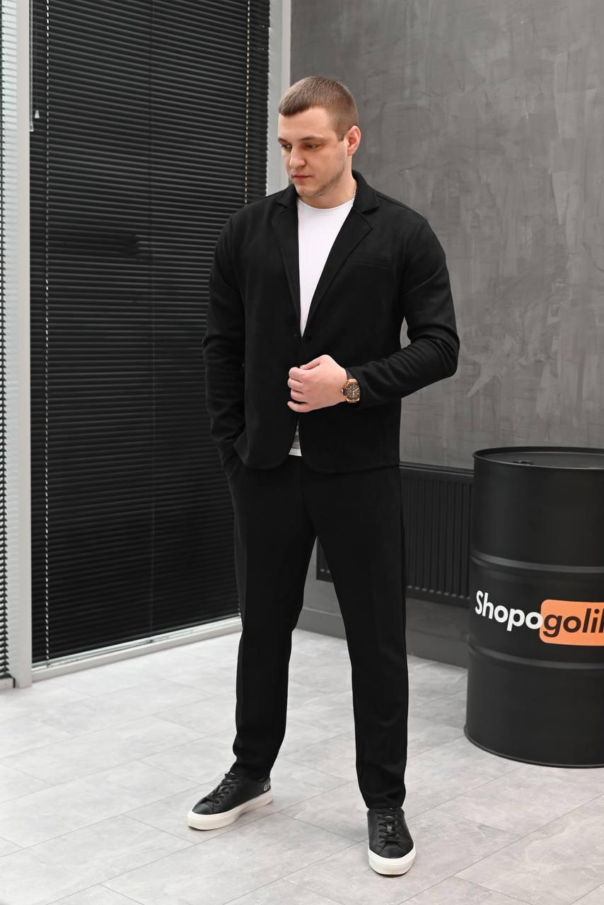 Костюм замшевий чоловічий сорочка і штани демісезонні Classik, фото 1