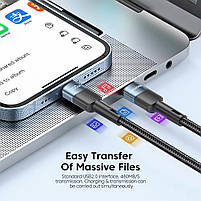 Кабель Essager Fast Charging USB to Type-C PD100W 7A 300 cм Black, фото 8