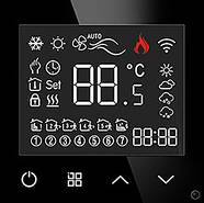Wi-Fi регулятор теплої підлоги + Вимикач 3 клавіші 1DAL | Чорний (P157-SW3G-TR.WF.BL), фото 4