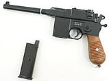 Дитячий пістолет Маузер К96 C.55 Mauser метал 23 см, дві обойми, стріляє кульками 6 мм, фото 3