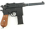 Дитячий пістолет Маузер К96 C.55 Mauser метал 23 см, дві обойми, стріляє кульками 6 мм, фото 4