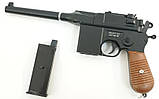 Дитячий пістолет Маузер К96 C.55 Mauser метал 23 см, дві обойми, стріляє кульками 6 мм, фото 6