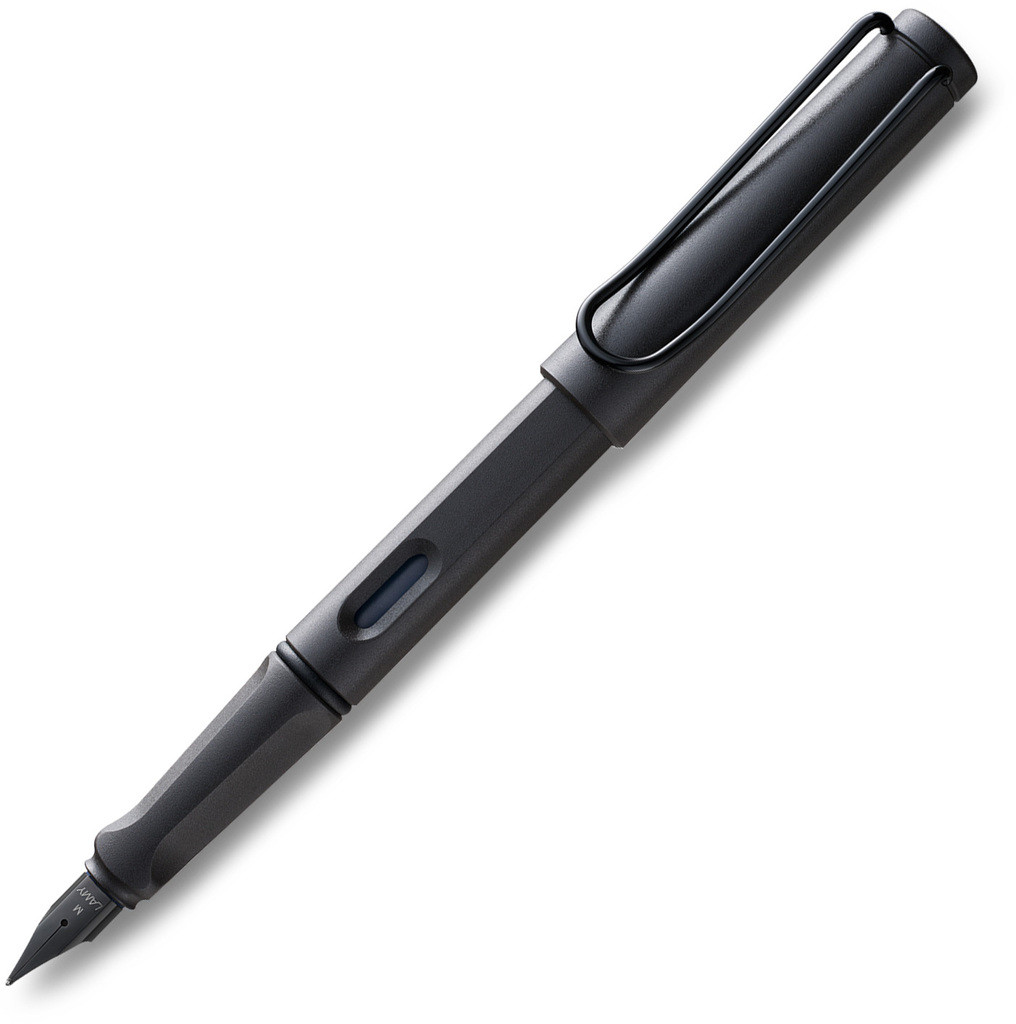 Ручка чорнильна Lamy Safari матова чорна EF T10 сині чорнила (4000199)
