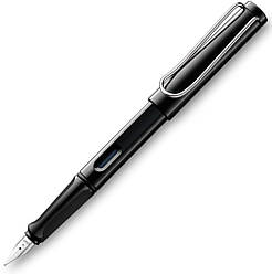 Ручка чорнильна Lamy Safari чорна F T10 сині чорнила (4000232)