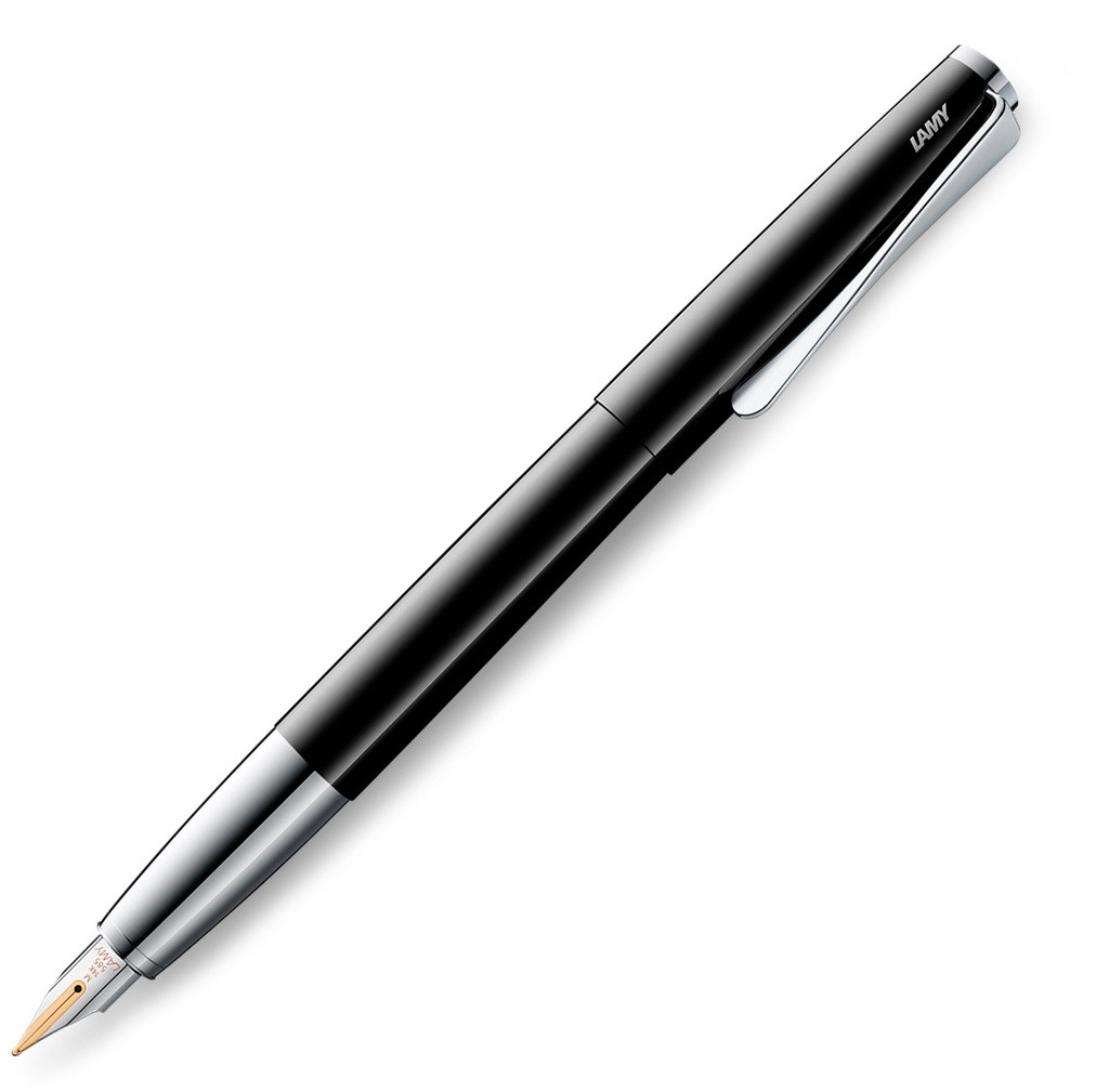 Ручка чорнильна Lamy Studio чорна лак EF gold (4032675)
