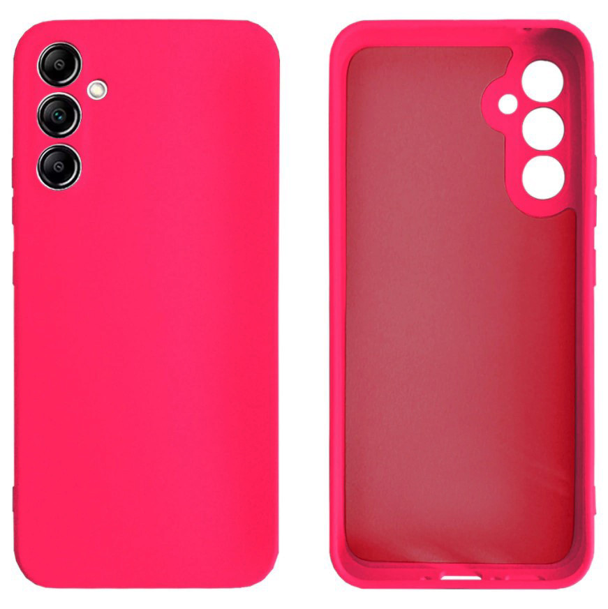 Чохол Silicone case Camera Protective для Samsung S23FE (21) яскраво рожевий Shiny Pink