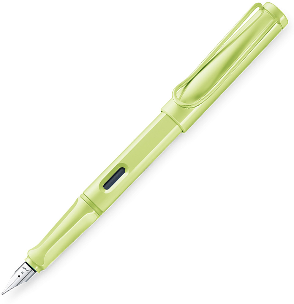 Ручка чорнильна Lamy Safari весняно-зелена F T10 сині чорнила (4037168)