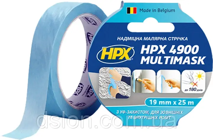 EW1925 Малярська стрічка HPX 4900 VULTIMASK 120C 19мм*25м