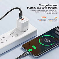Кабель Essager Fast Charging Type-C to Type-C PD100W 5A 100 cм Black, фото 5