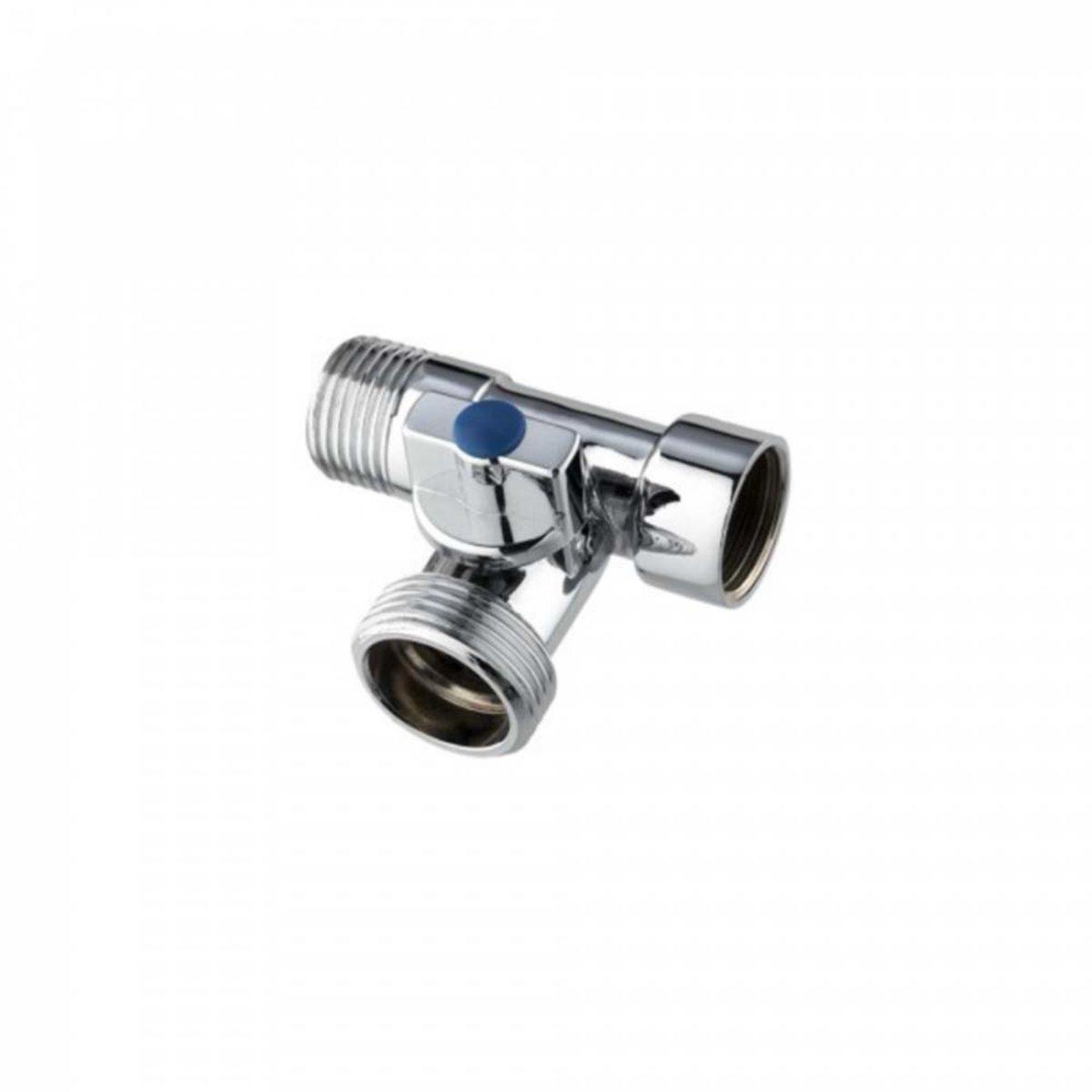 Кран прохідний 1/2"x3/4"x1/2" (Reiger), фото 1