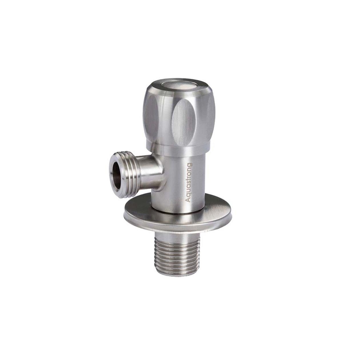 Кран кутовий нерж. AQUASTRONG R7 M1/2 х M1/2 (R708)