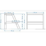 Табурет-сходинка з натурального дерева (h 400 або h 500), фото 9