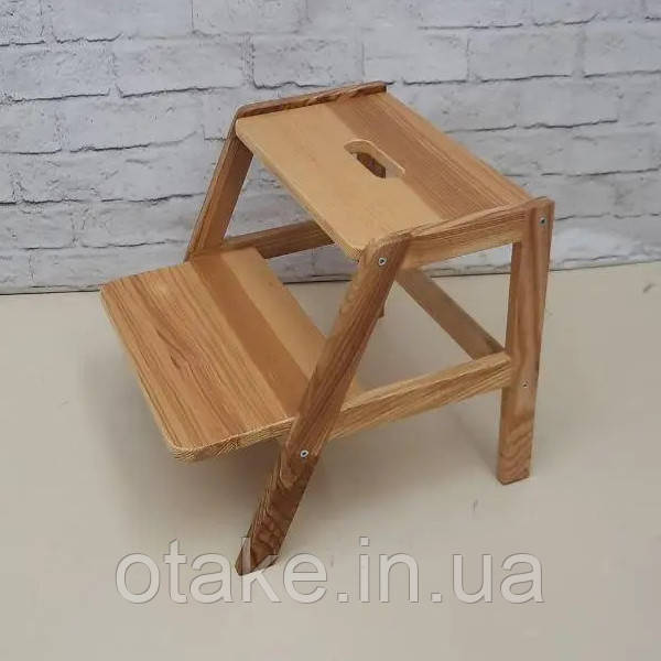 Табурет-сходинка з натурального дерева (h 400 або h 500), фото 1
