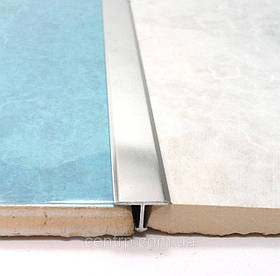 Т-подібний профіль для плитки АТ-13. Ширина 13мм. L-2,7 м. Срібло (анод) поліроване