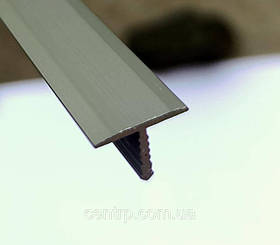 Т-подібний профіль для плитки АТ-13. Ширина 13мм. L-2,7м. Шампань (анод)