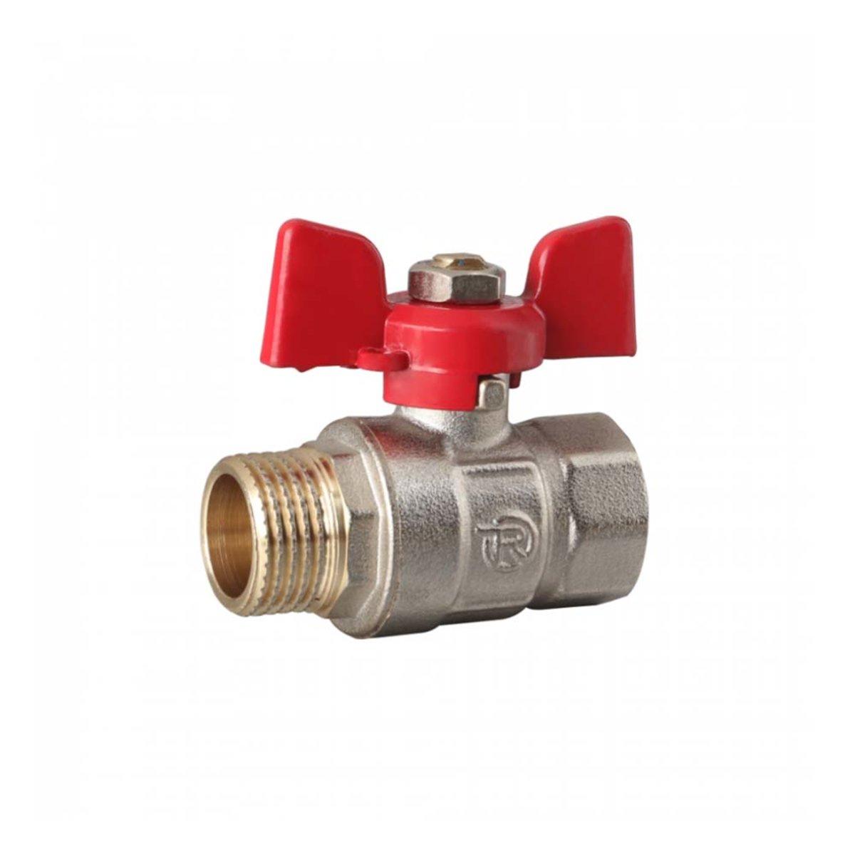 Кран кульовий 1" ЗВ метелик (Reiger), фото 1