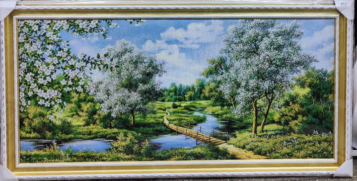 Картина гобелен "Квітучий сад" 60*120см 0427.007