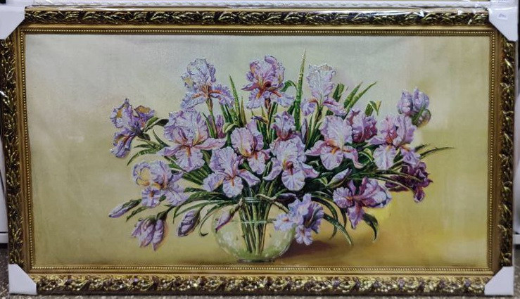 Картина гобелен "Іриси" 60*120см