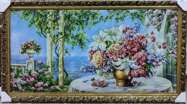 Картина гобелен "Букет" 60*120см