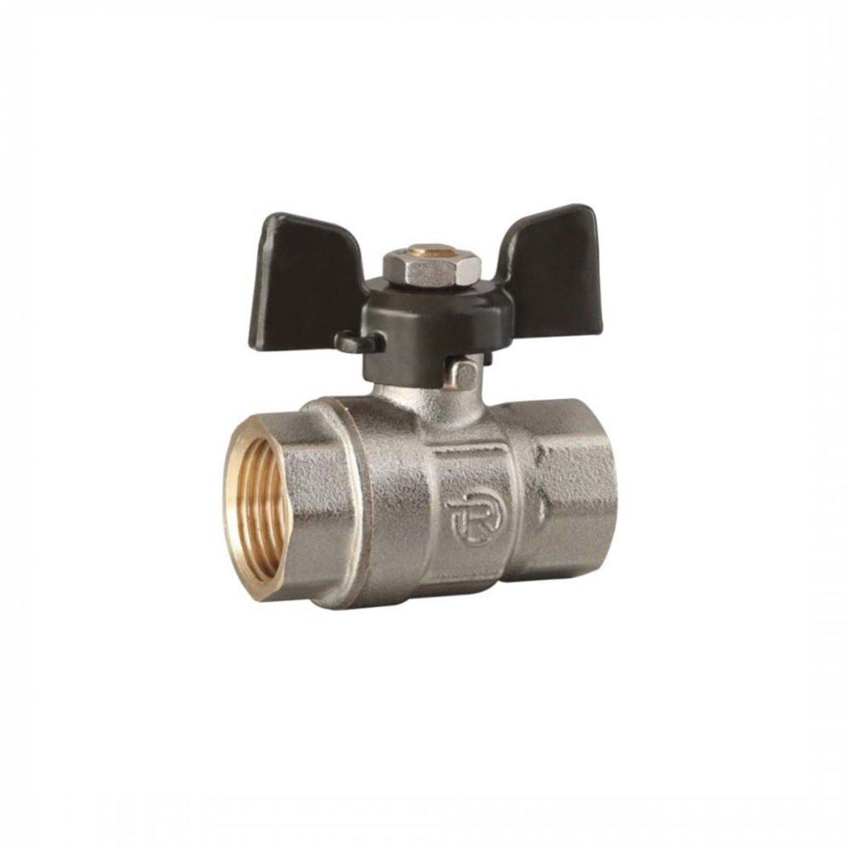 Кран кульовий 1" ВВ метелик (Reiger+), фото 1