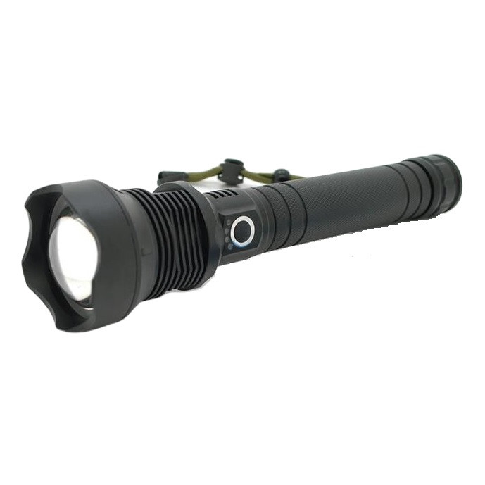 Тактичний ручний ліхтарик Bailong BL-X82-P90 2X26650 microUSB Black (3_05350), фото 1