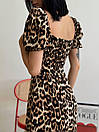 Леопардове плаття міді з короткими рукавами та вирізом на спині (р. 42-48) 63py5817, фото 9