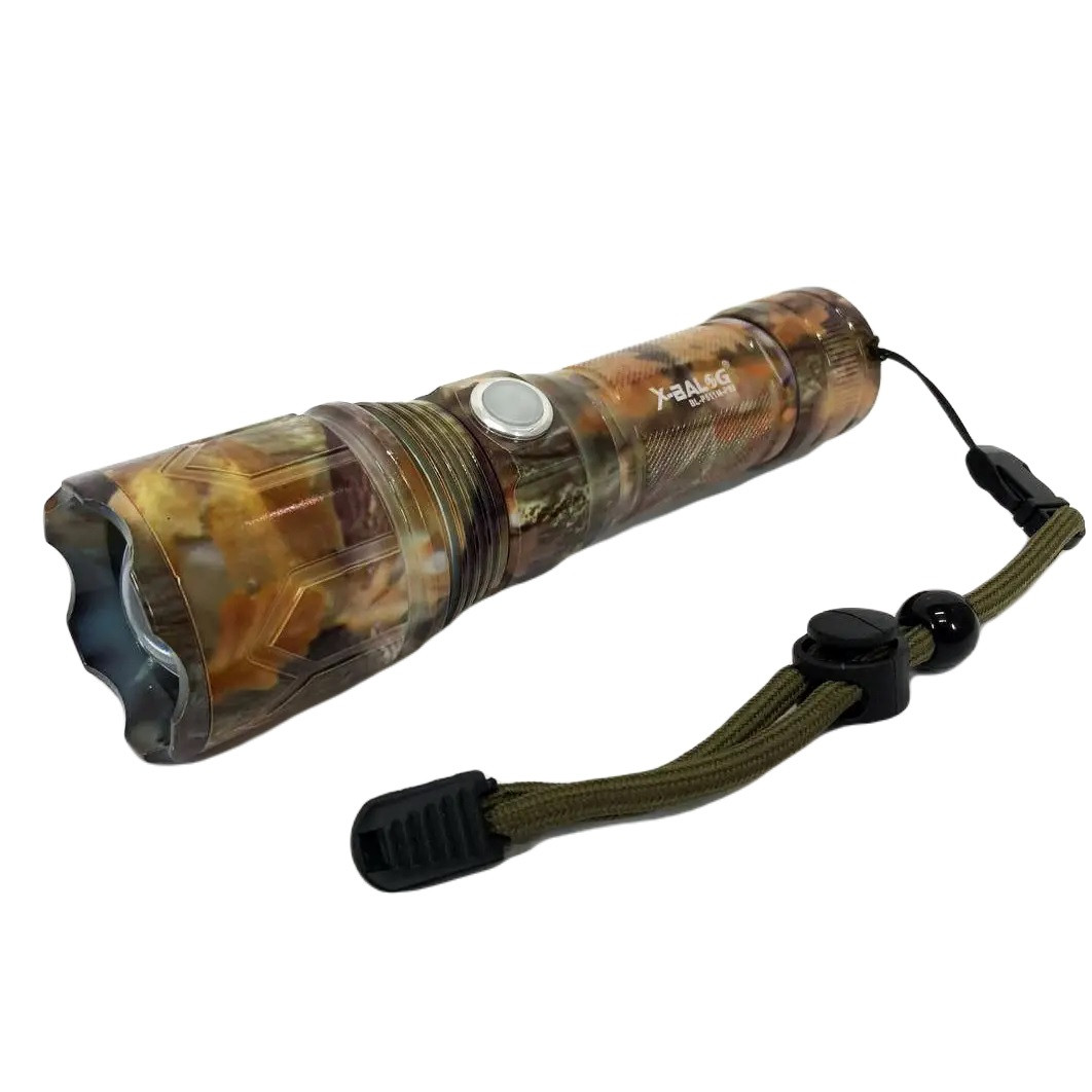 Тактичний ручний ліхтарик Bailong BL-P511M-P90 1X26650 microUSB Camo (3_05354), фото 1