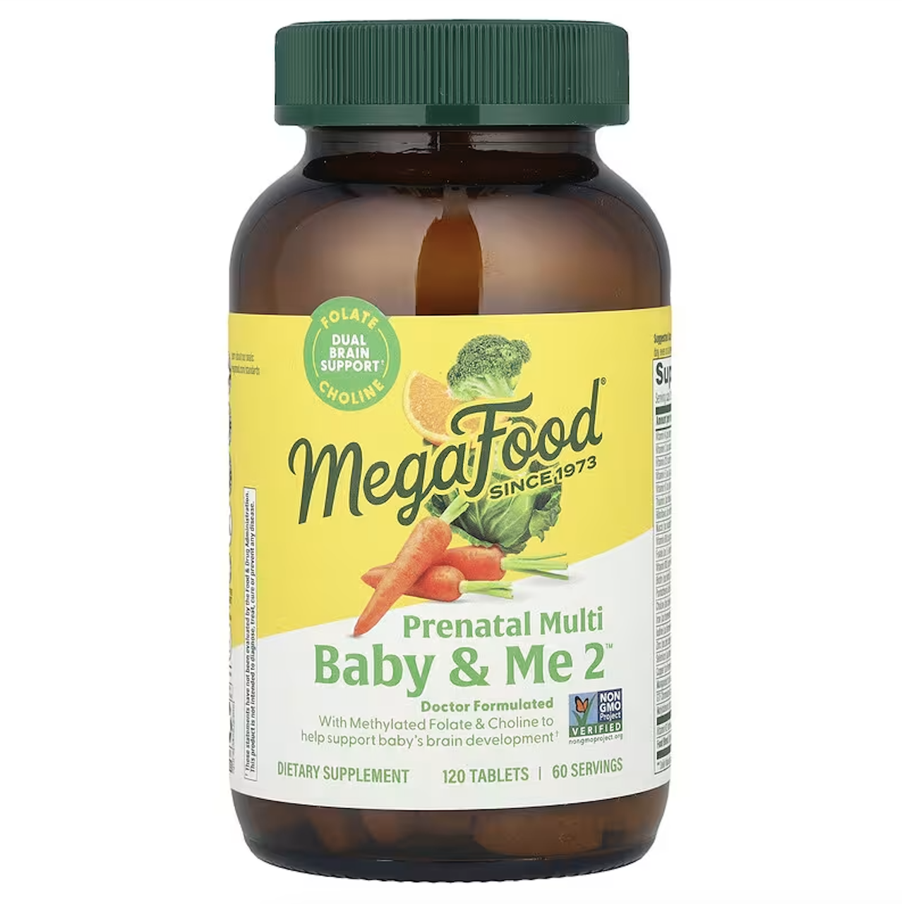 MegaFood, Baby & Me 2, вітаміни для вагітних, 120 таблеток