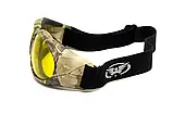 Окуляри захисні з ущільнювачем Global Vision Eliminator Camo Forest (yellow), жовті в камуфльованій оправі, фото 4