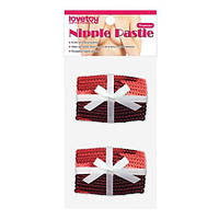 Багаторазові пестиси з паєтками та бантиками Reusable Christmas Sequin Square Nipple Pasties