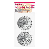 Пестиси з блискітками та малюнком павутини Reusable Spider Glittering Nipple Pasties