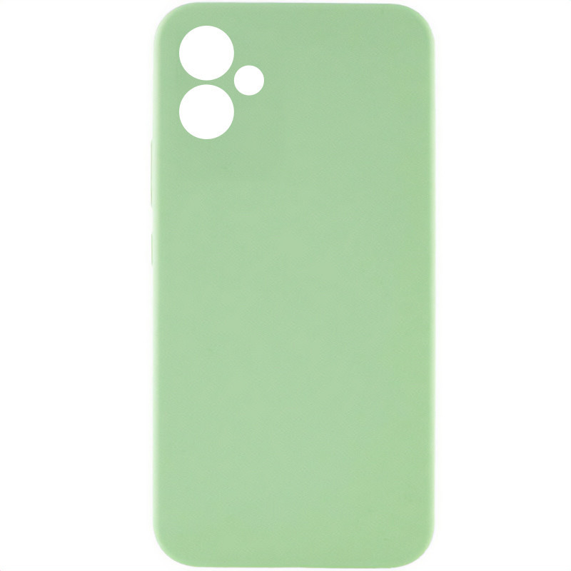 Чохол Silicone Cover Lakshmi Full Camera (AA) для Samsung Galaxy A06 | Мікрофібра Зелений / Pistachio, фото 1